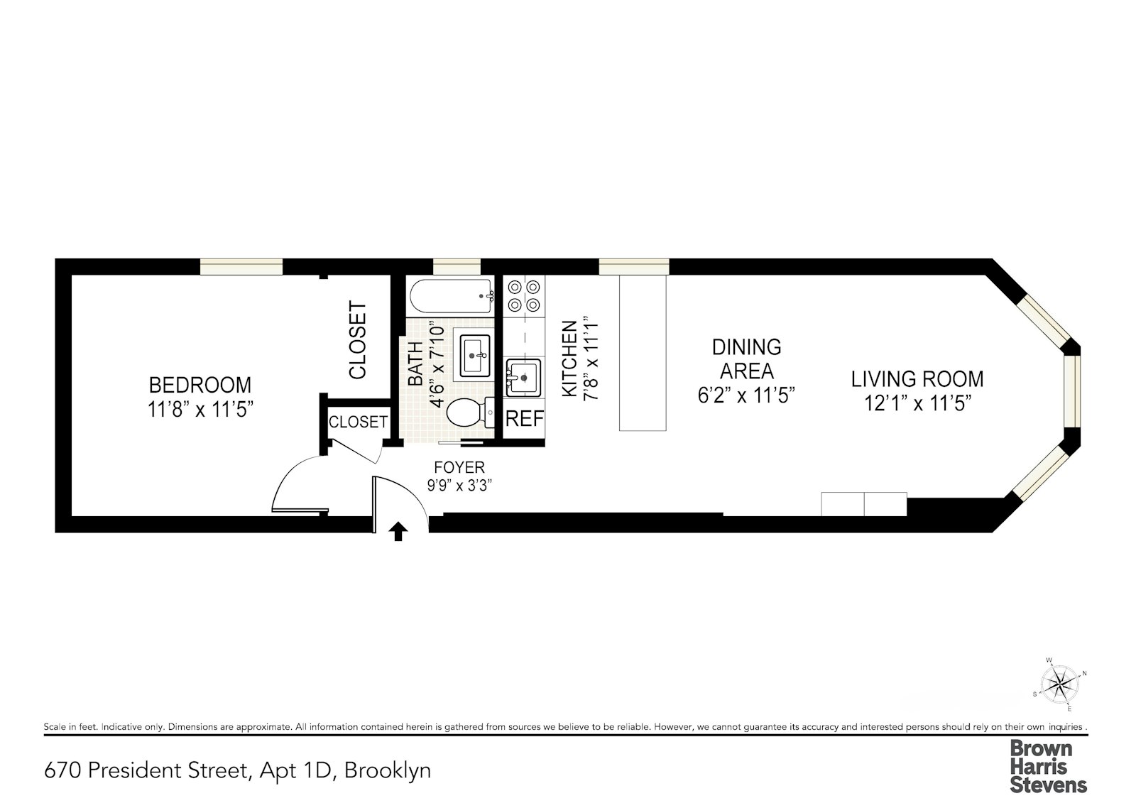 670 President Street 1D Park Slope Brooklyn NY 11215