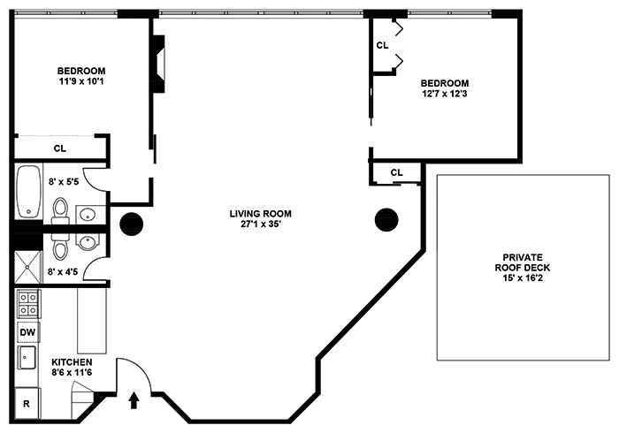 Floorplan for 110 Clifton Place