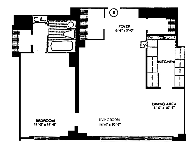 Floorplan for 2 Horatio Street, 6S