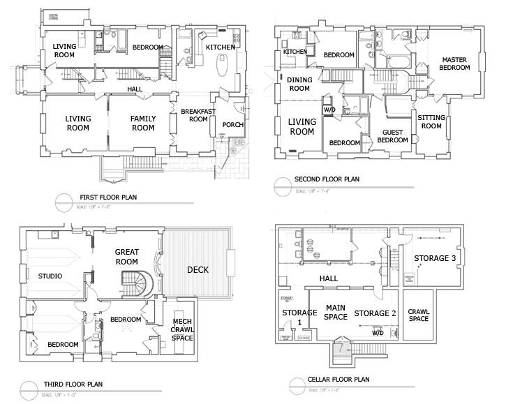 Floorplan for Grand Federal Era Mansion
