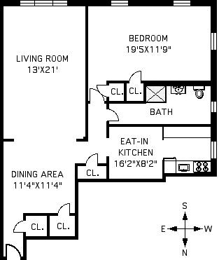 Floorplan for Perfect North Slope One Bedroom Oasis