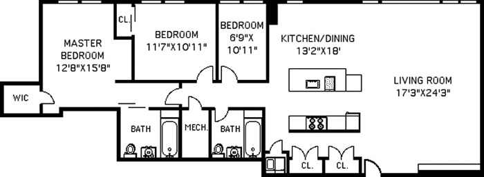 Floorplan for 133 Sterling Place