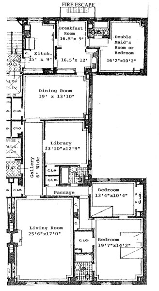 Floorplan for 117 East 72nd Street