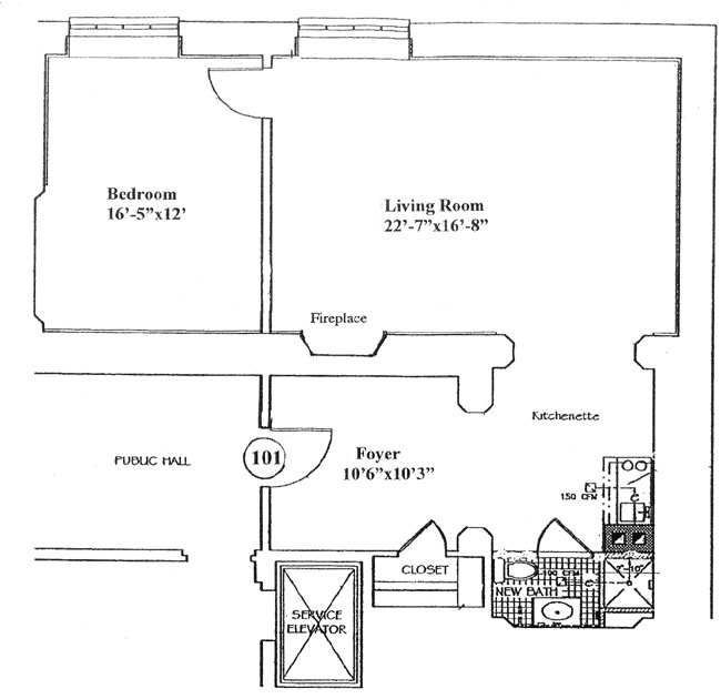 Floorplan for 320 East 42nd Street