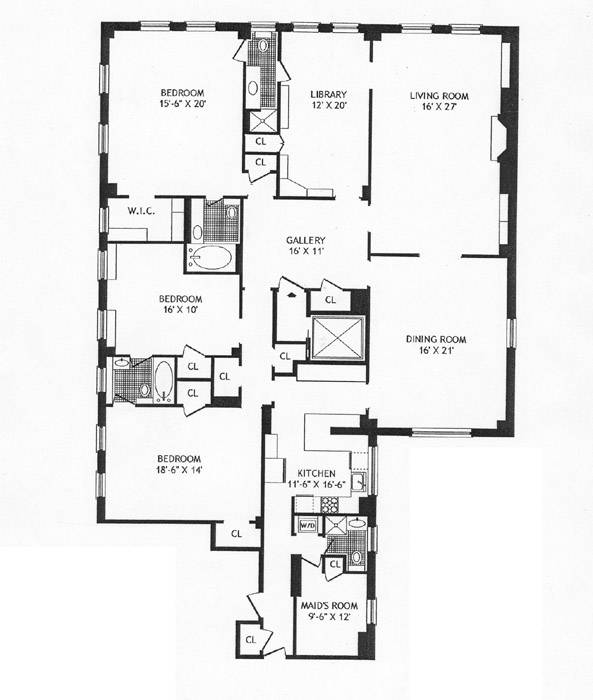 Floorplan for 1112 Park Avenue