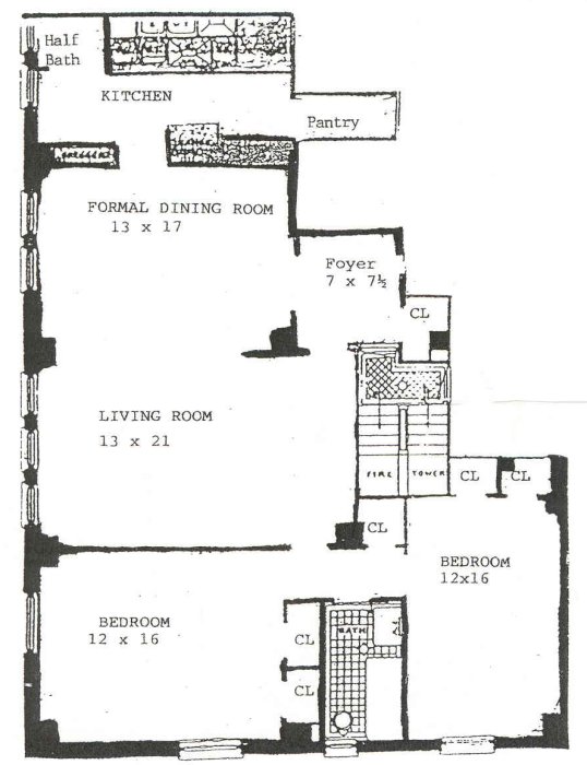 Floorplan for 215 West 92nd Street
