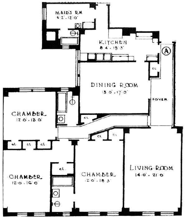 Floorplan for 334 West 86th Street