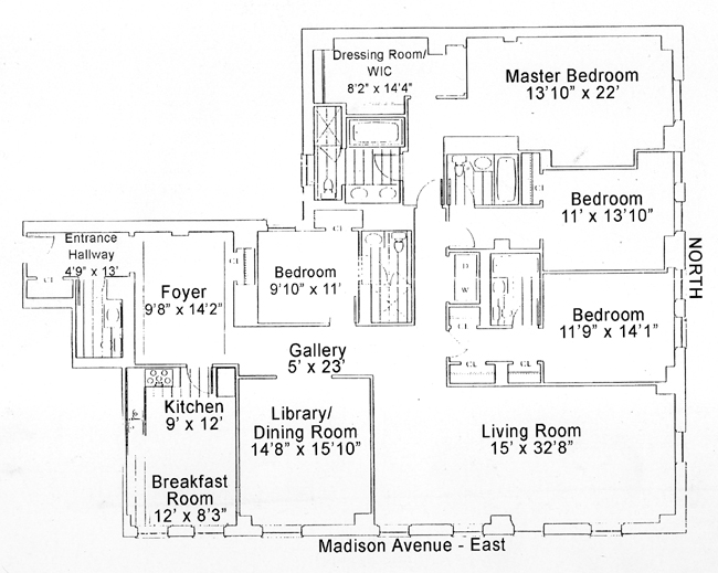 Floorplan for 15 East 69th Street