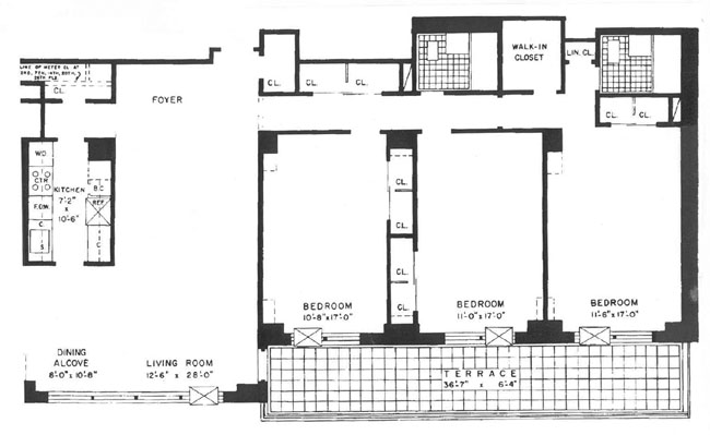 Floorplan for 140 West End Avenue