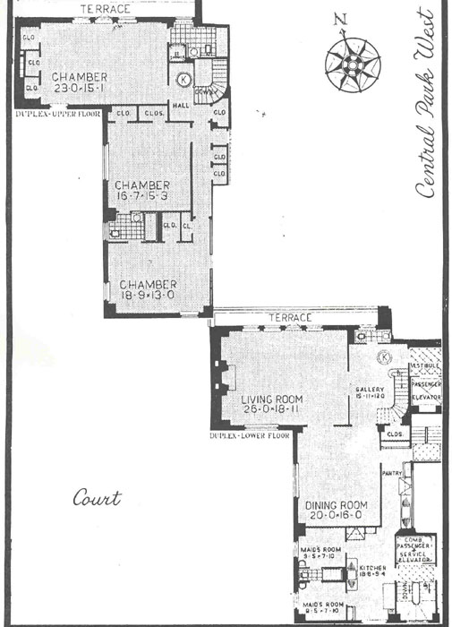 Floorplan for 211 Central Park West