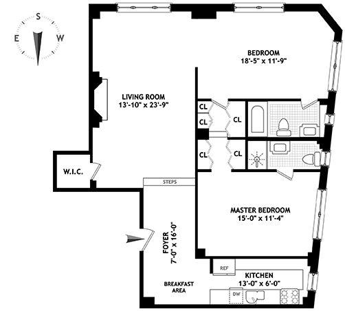 Floorplan for 299 West 12th Street