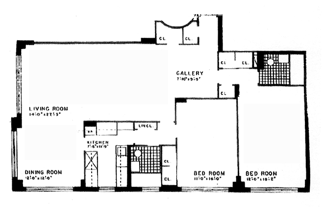 Floorplan for 12 Beekman Place