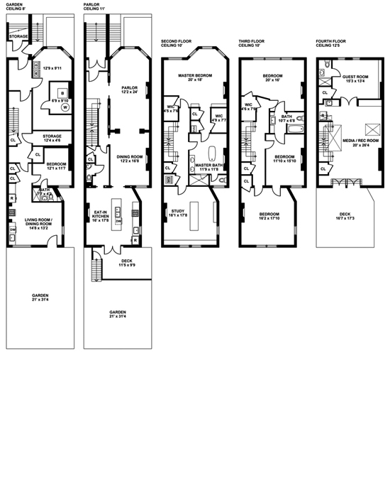 Floorplan for 56 Montgomery Place - 1893 Town , House