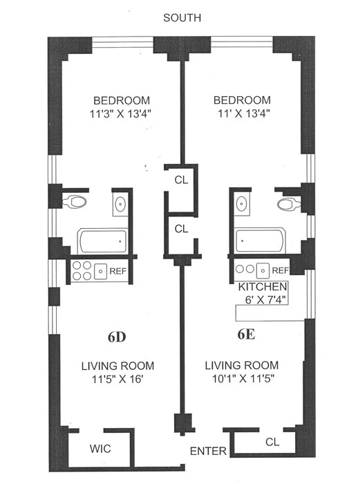 Floorplan for 116 West 72nd Street