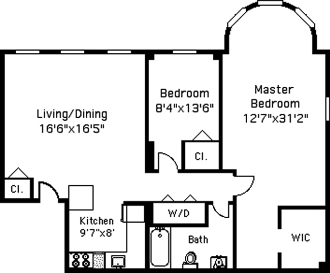 Floorplan for Premier Park Block 2 Bedroom
