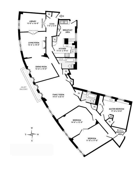 Floorplan for 440 Riverside Drive