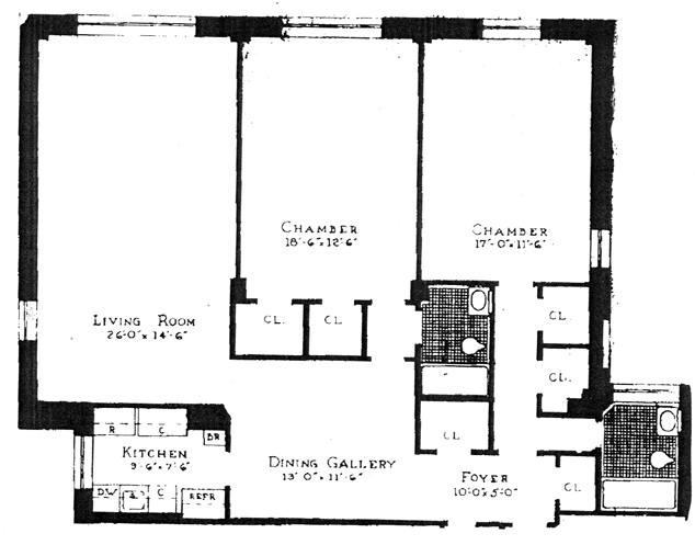 Floorplan for 970 Park Avenue