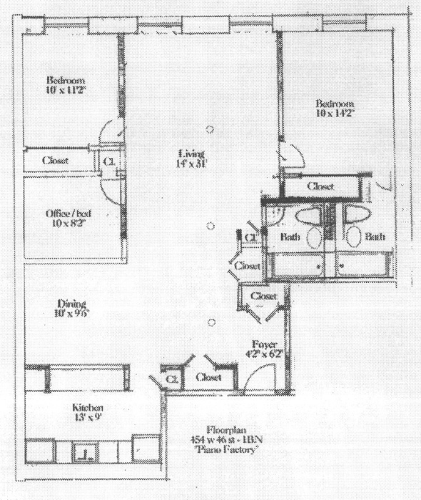 Floorplan for 454 West 46th Street