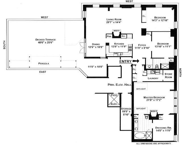 Floorplan for 285 Central Park West