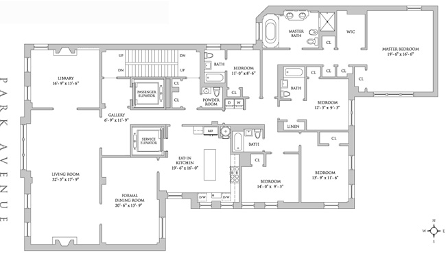 Floorplan for 823 Park Avenue