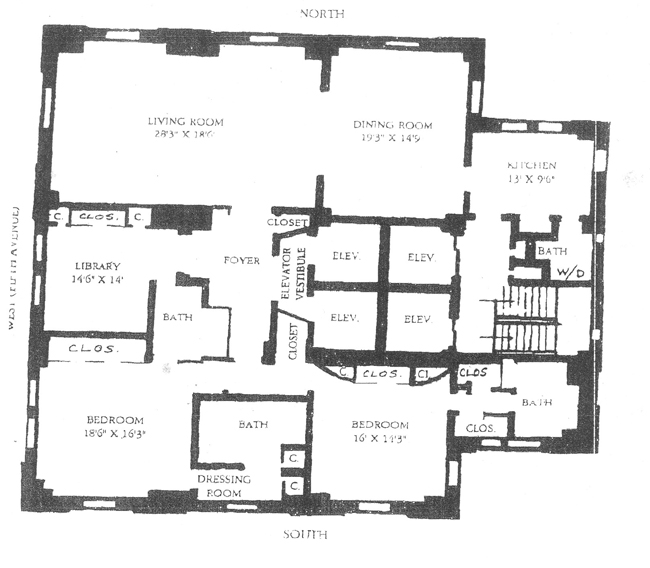 Floorplan for 781 Fifth Avenue