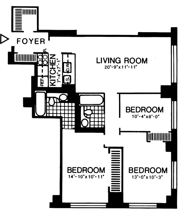 Floorplan for 200 Rector Place