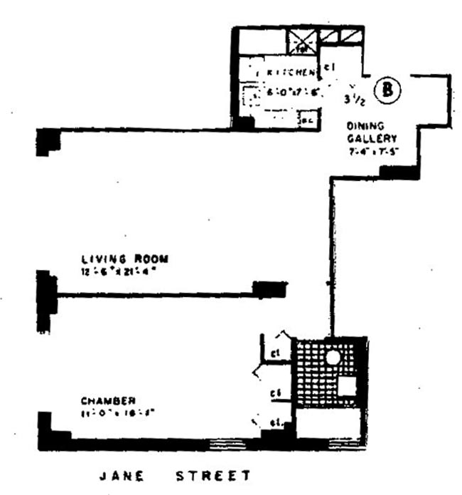 Floorplan for 31 Jane Street