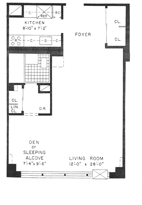 Floorplan for 205 West End Avenue