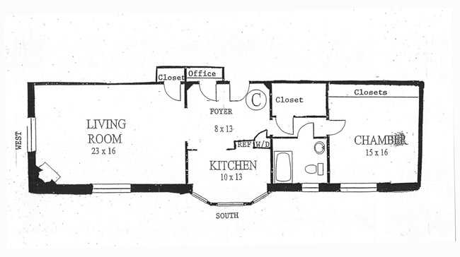 Floorplan for 190 Riverside Drive