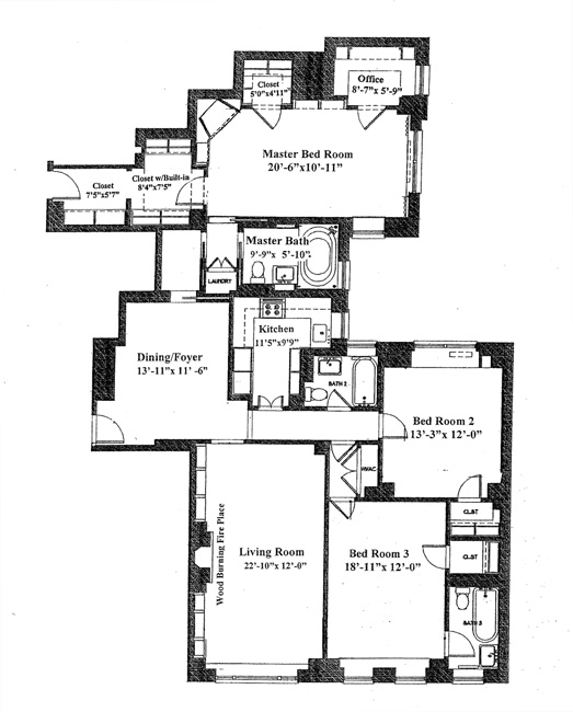 Floorplan for 433 East 51st Street