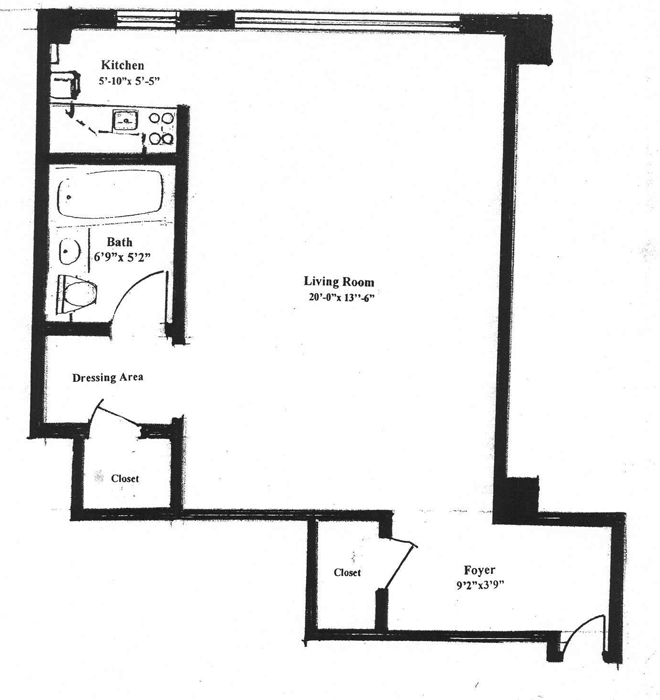 Floorplan for 319 East 50th Street