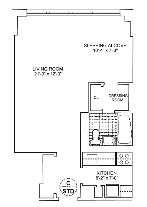 Floorplan for 170 West End Avenue