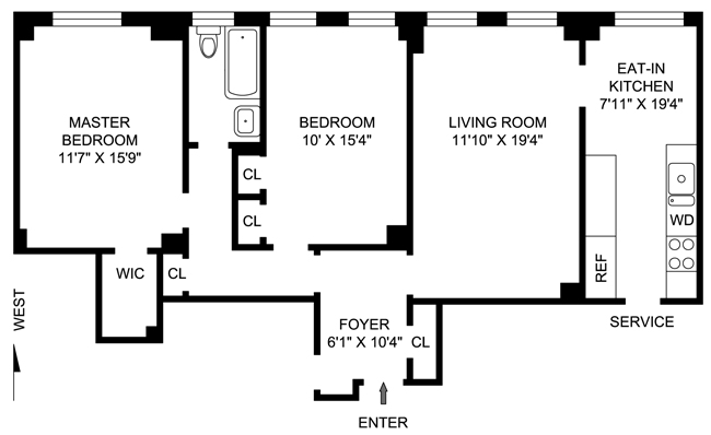Floorplan for 161 West 75th Street