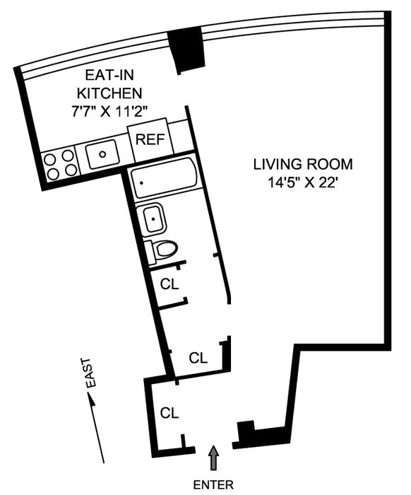 Floorplan for 215 Park Row