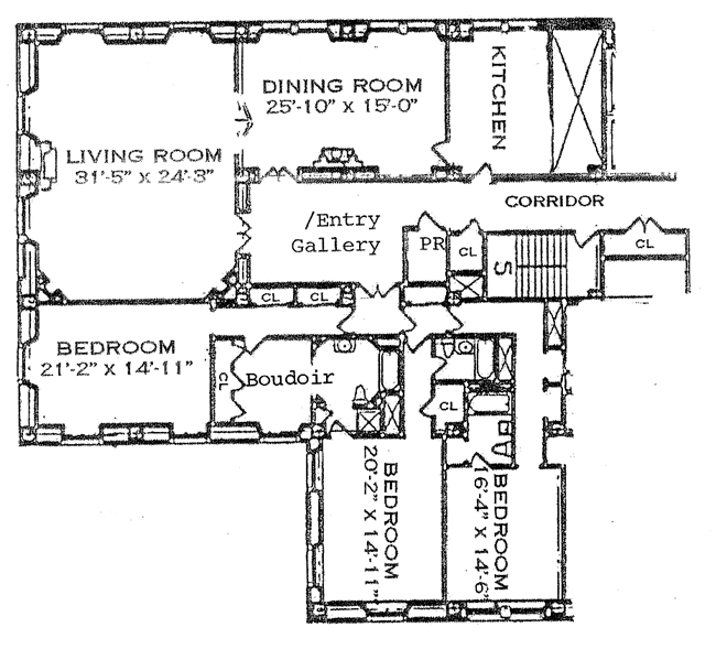 Floorplan for East 50th Street