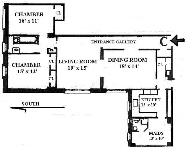 Floorplan for 801 West End Avenue