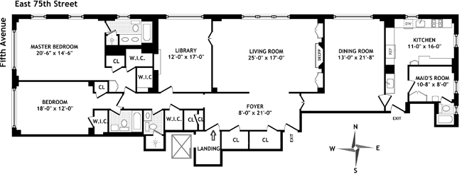 Floorplan for 936 Fifth Avenue