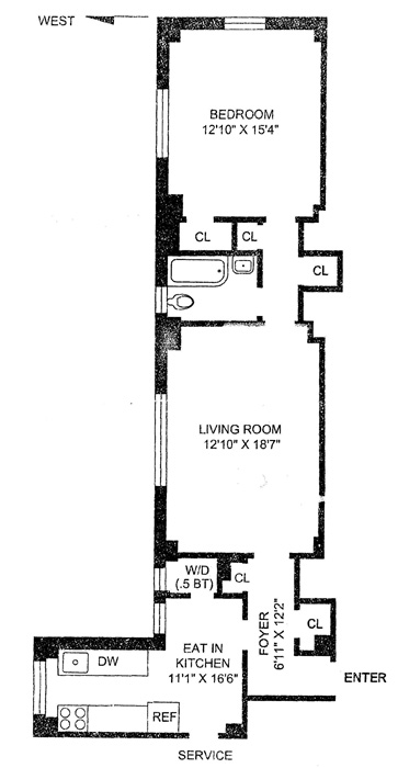 Floorplan for 685 West End Avenue
