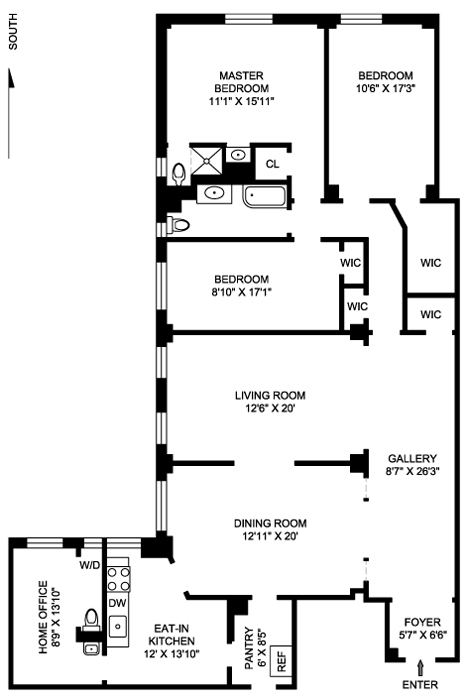 Floorplan for 215 West 98th Street