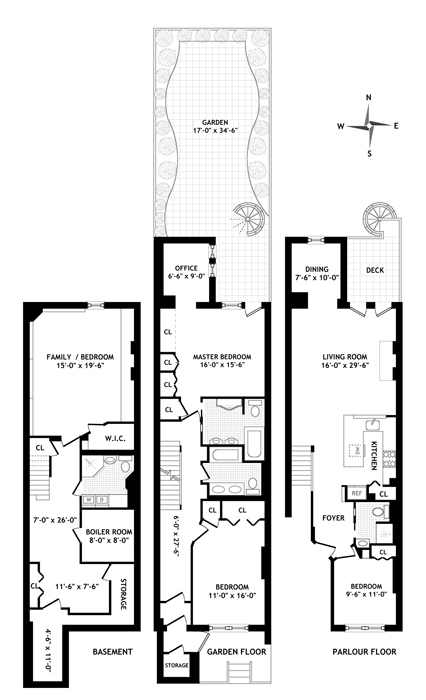 Floorplan for 155 West 93rd Street