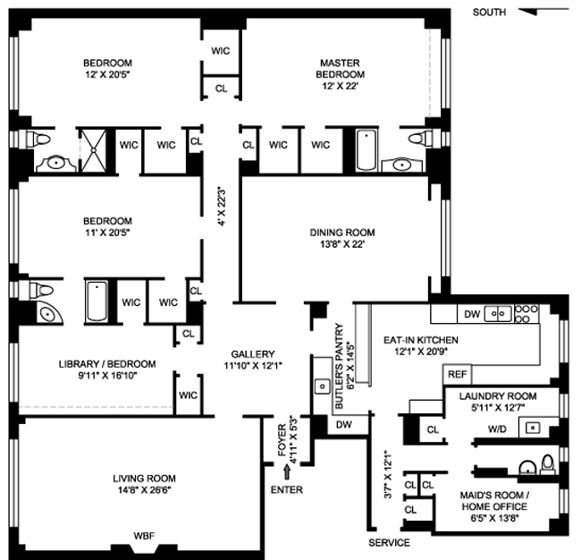 Floorplan for 333 East 57th Street