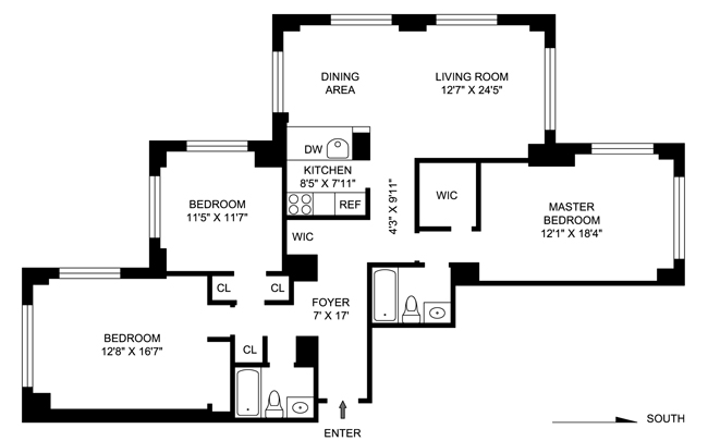 Floorplan for 1 Irving Place