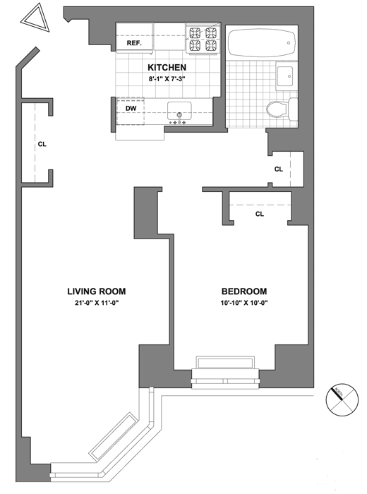 Floorplan for 121 East 23rd Street