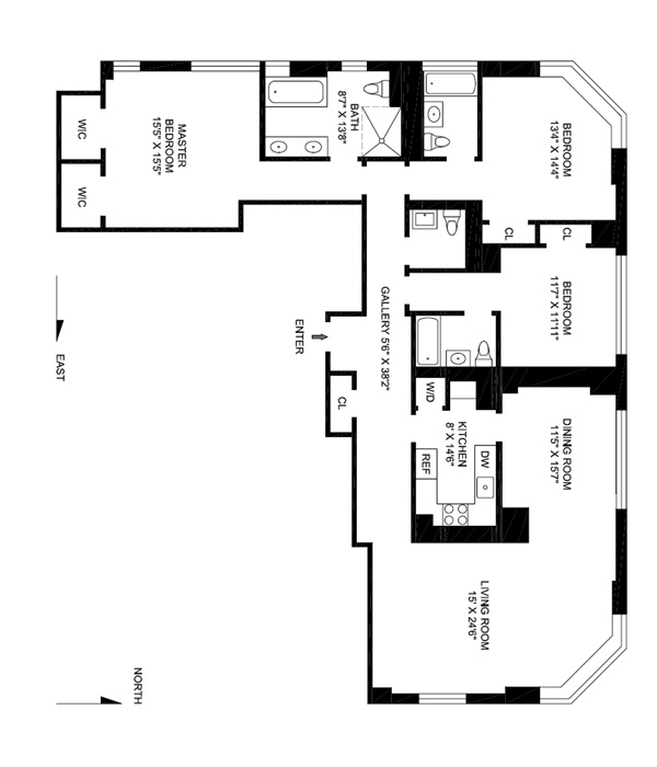 Floorplan for 455 Central Park West