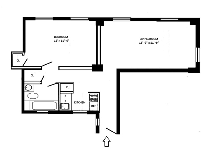 Floorplan for 205 West 54th Street