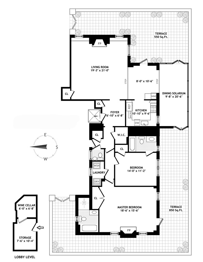 Floorplan for 30 Sutton Place