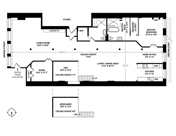 Floorplan for 135 Greene Street