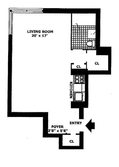 Floorplan for 155 East 38th Street, 8C