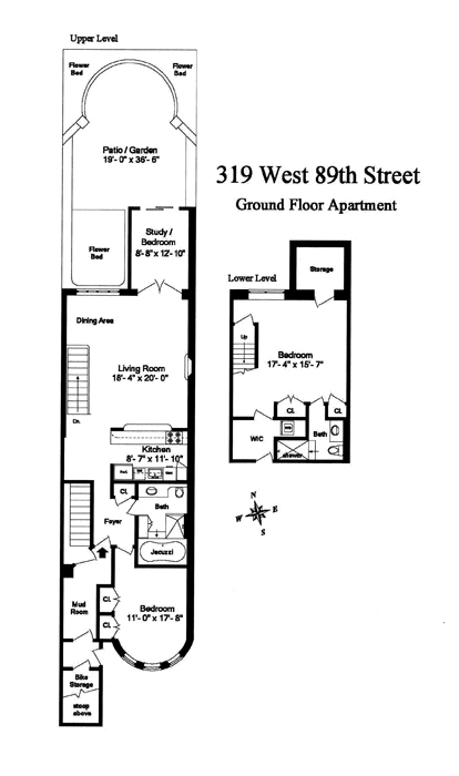 Floorplan for 319 West 89th Street