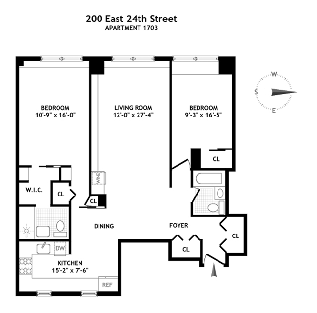 Floorplan for 200 East 24th Street